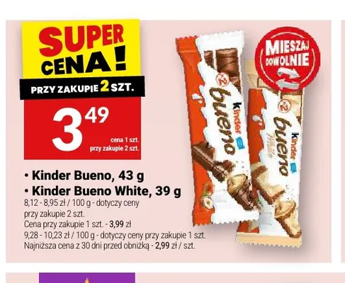Baton Kinder Bueno White promocja w Twój Market