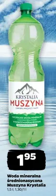 Woda mineralna średnionasycona Muszyna Krystalia promocja w Netto