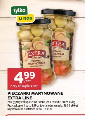 Pieczarki marynowane Extra Line promocja w Stokrotka