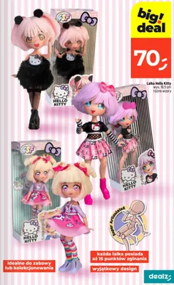 Lalka Hello Kitty wys. 19,5cm promocja w Dealz