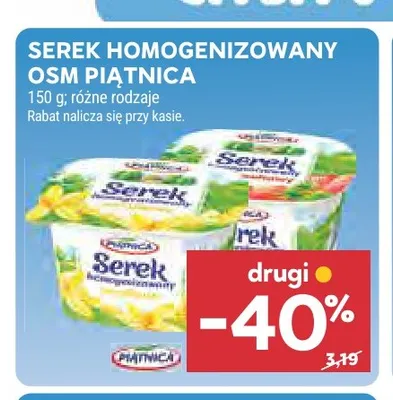 Serek homogenizowany OSM Piątnica promocja w Stokrotka