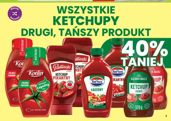 Ketchup łagodny Kuchnia Smaku promocja w Dino