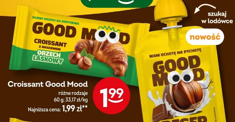 Croissant z nadzieniem orzech laskowy Good Mood promocja w Żabka