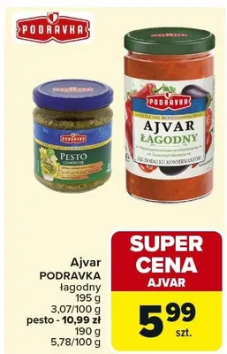 Ajvar PODRAVKA łagodny promocja w Carrefour Market