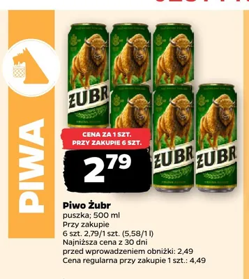 Piwo Żubr promocja w Netto