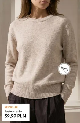 Sweter chunky promocja w Sinsay
