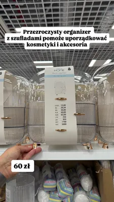 Przezroczysty organizer z szufladami Pepco Home promocja w Pepco