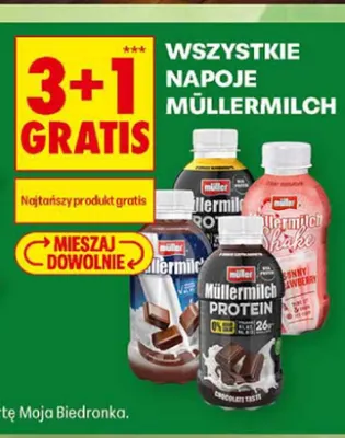 Napój mleczny Müller Müllermilch Czekoladowy promocja w Biedronka