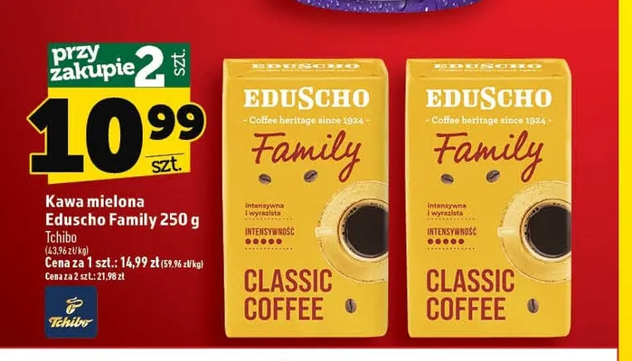 Kawa mielona Eduscho Family promocja w TOPAZ