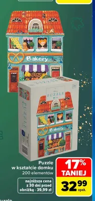 Puzzle w kształcie domku 200 elementów Interdruk promocja w Carrefour