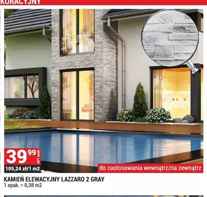 Kamień elewacyjny Lazzaro 2 Gray promocja w Merkury Market