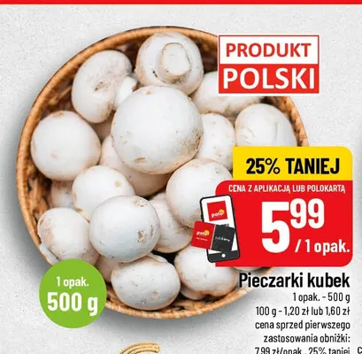 Pieczarki kubek promocja w POLOmarket