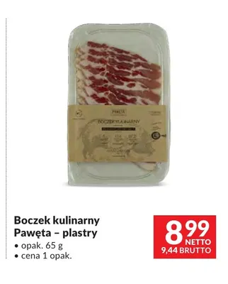 Boczek kulinarny Pawęta plastry promocja w Makro