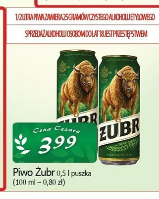 Piwo Żubr promocja w CEZAR Delikatesy