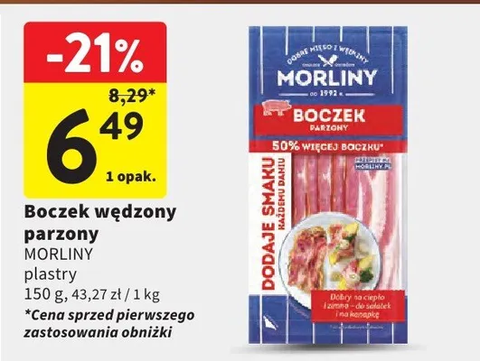 Boczek wędzony parzony promocja w Intermarche