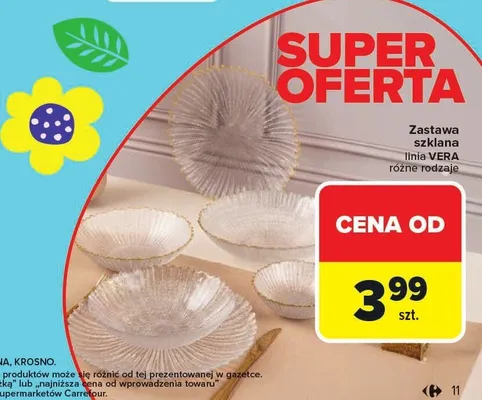 Zastawa szklana różne rodzaje promocja w Carrefour Market
