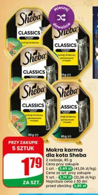 Mokra karma dla kota Sheba Classics koktajl drobiowy promocja w Dino