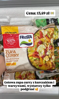 Gotowa zupa curry z kurczakiem i warzywami Frosta promocja w Dino