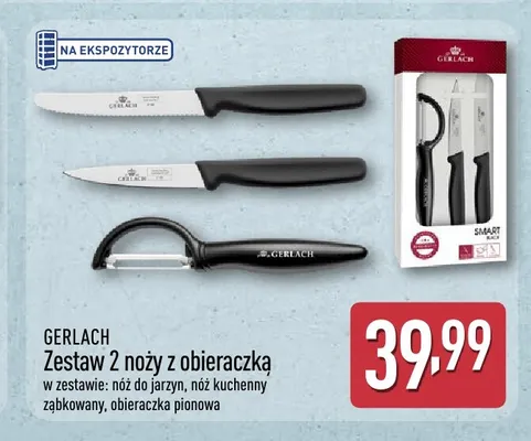 Zestaw 2 noży z obieraczką Gerlach promocja w Aldi