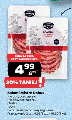 Salami w obsypce pieprzu Mistrz Rohus promocja w Netto