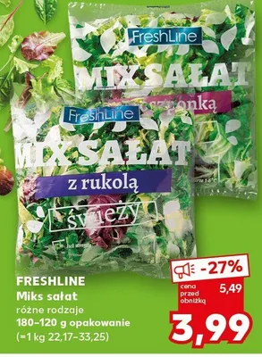 Miksałat z rukolą promocja w Kaufland