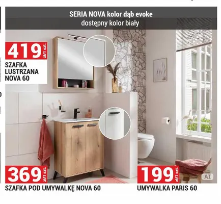 Umywalka Paris 60 promocja w Merkury Market