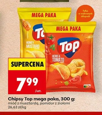 Chipsy Top mega paka pomidor z ziołami promocja w Biedronka