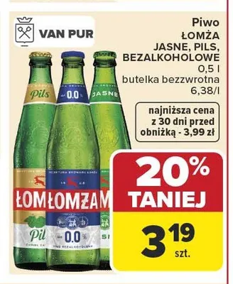 Piwo Łomża promocja w Carrefour Market
