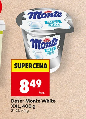 Deser Monte White XXL Zott promocja w Biedronka
