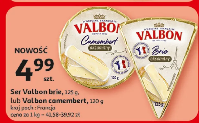 Ser Valbon Camembert aksamitny promocja w Auchan