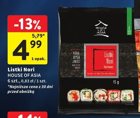 Listki Nori promocja w Intermarche
