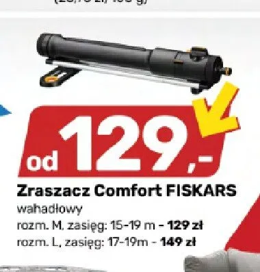 Zraszacz Comfort Fiskars wahadłowy M promocja w Bricomarche
