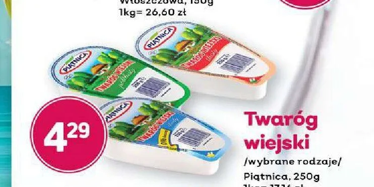Twaróg wiejski chudy Piątnica promocja w Bliski