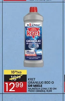 Granulki do udrożniania rur Kret promocja w Wafelek