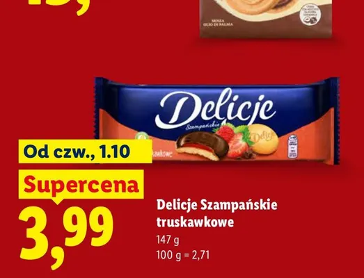Delicje Szampańskie truskawkowe promocja w Lidl