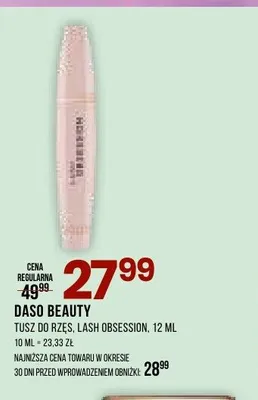 Tusz do rzęs Lash Obsession Daso Beauty promocja w Drogerie Natura