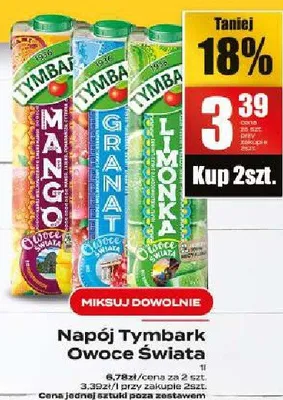 Napój owoce świata różne smaki promocja w Supeco