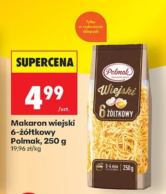 Makaron wiejski 6-żółtkowy promocja w Biedronka