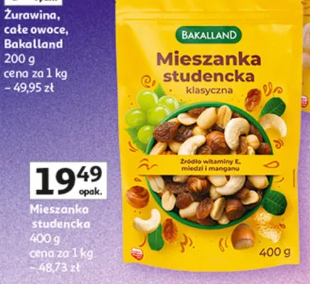 Mieszanka studencka promocja w Auchan
