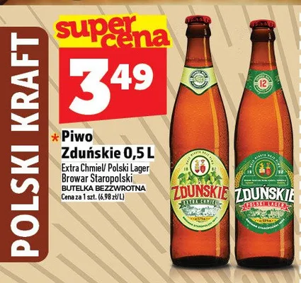 Piwo Zduńskie extra chmiel polski lager promocja w TOPAZ