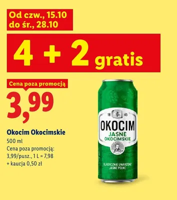Piwo Okocim Okocimskie promocja w Lidl