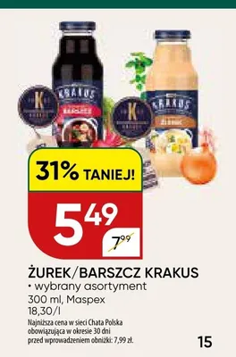 Żurek/barszcz promocja w Chata Polska