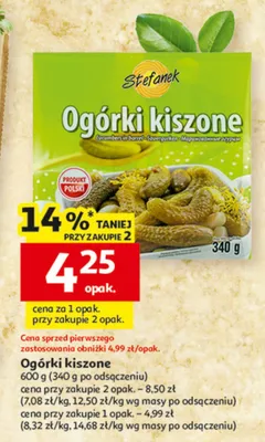 Ogórki kiszone promocja w Auchan