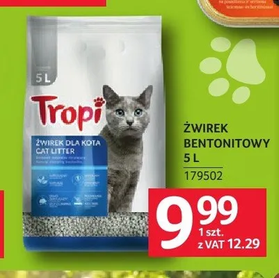 Żwirek bentonitowy Tropi promocja w Selgros