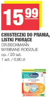 Chusteczki do Prania Listki Piorące Dr.Beckmann promocja w SPAR