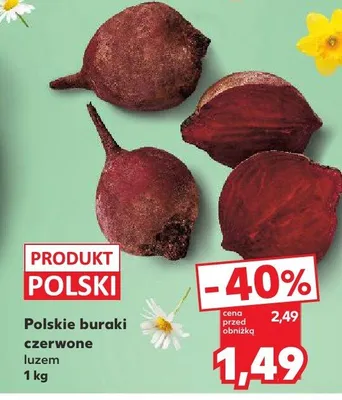 Polskie buraki czerwone luzem promocja w Kaufland