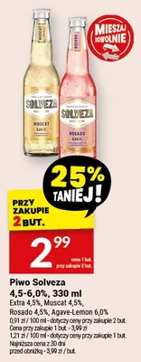 Piwo Solveza 4,5-6,0%, 330ml różne rodzaje promocja w Twój Market