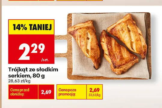 Trójkąt ze słodkim serkiem promocja w Biedronka