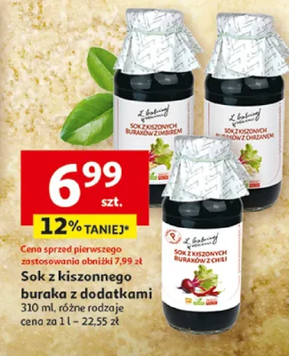 Sok z kiszonego buraka z dodatkami różne rodzaje promocja w Auchan