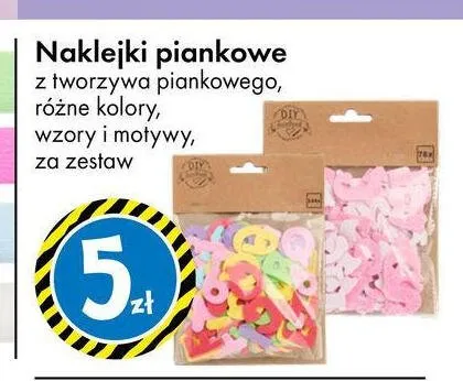 Naklejki piankowe DIY promocja w Tedi